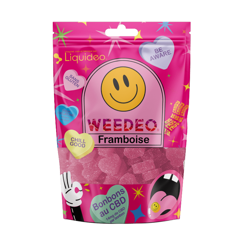 Sachets bonbons CBD - Framboise x 10